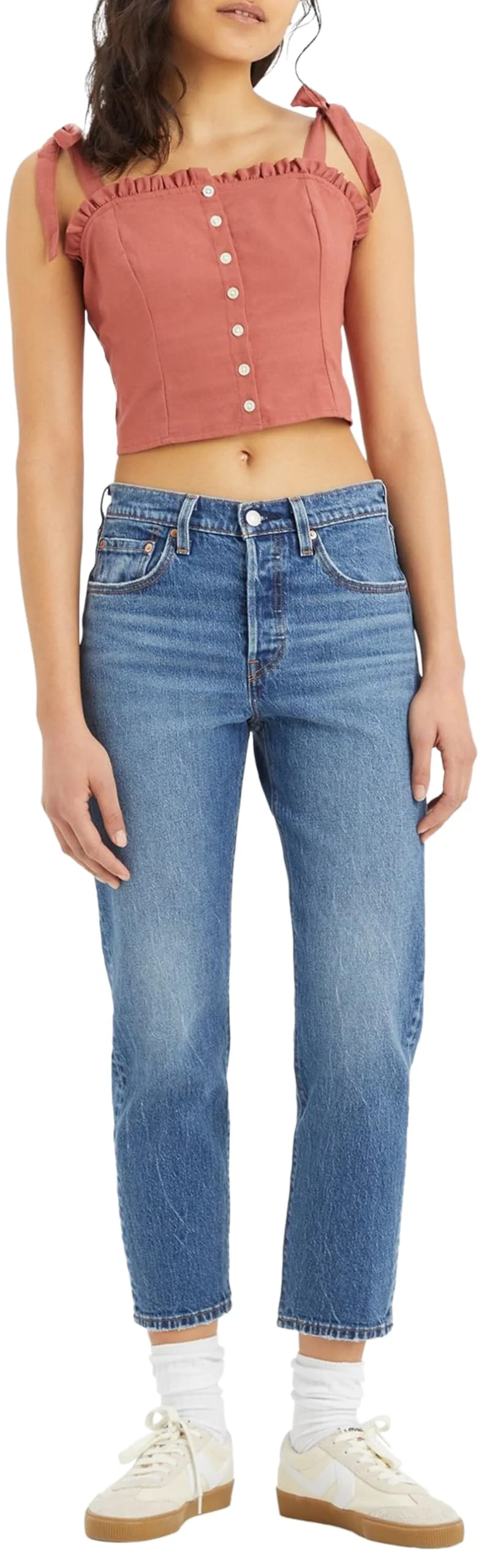 Levi's 501 Crop, Jeans Donna, Erin Can't Wait Stre, 24W / 30L