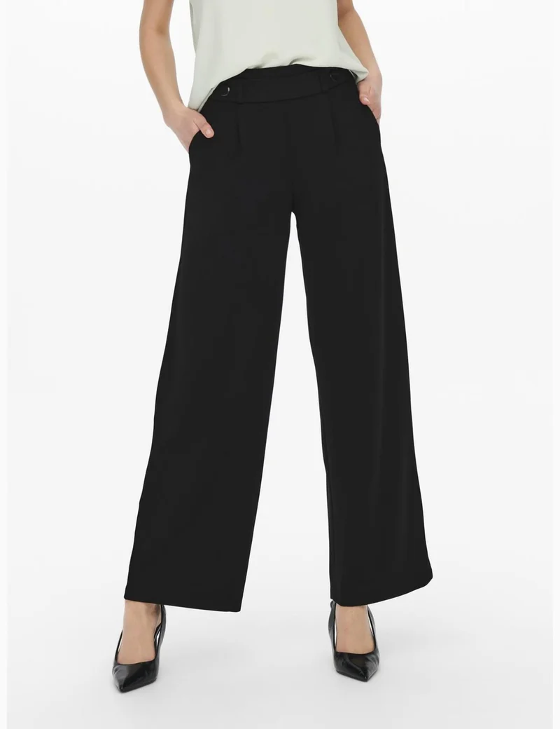 JDY Jdygeggo New Long Pant Jrs Noos, Pantaloni Donna, Nero (Black/Detail:black Buttons), XXL