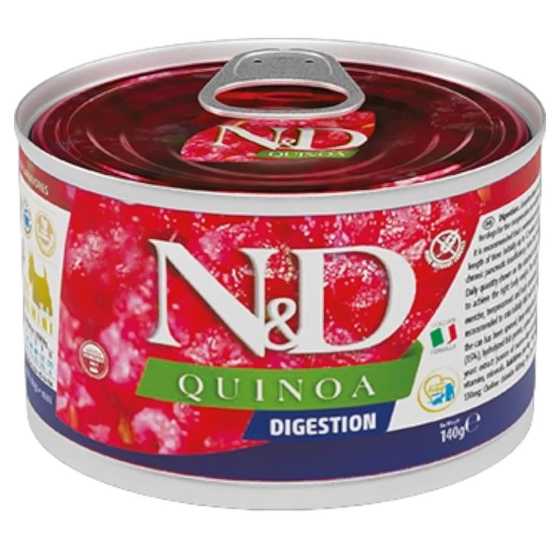 FARMINA N&D Cane Quinoa Digestion Mini - Agnello 6x140gr