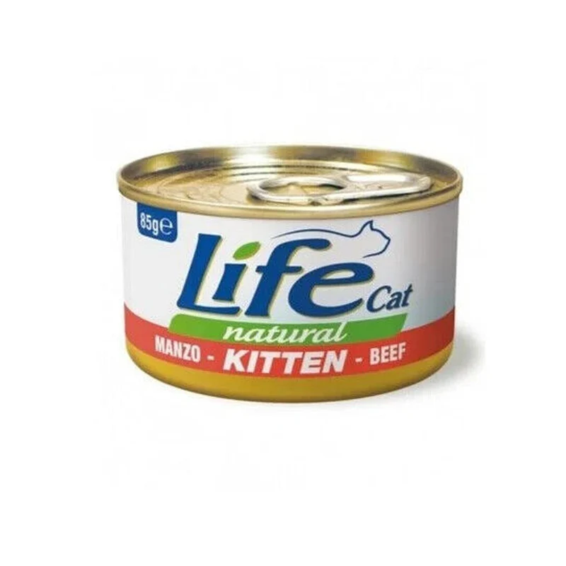 Life Cat Natural Kitten Manzo 85g - Cibo Umido per Gatti Cuccioli