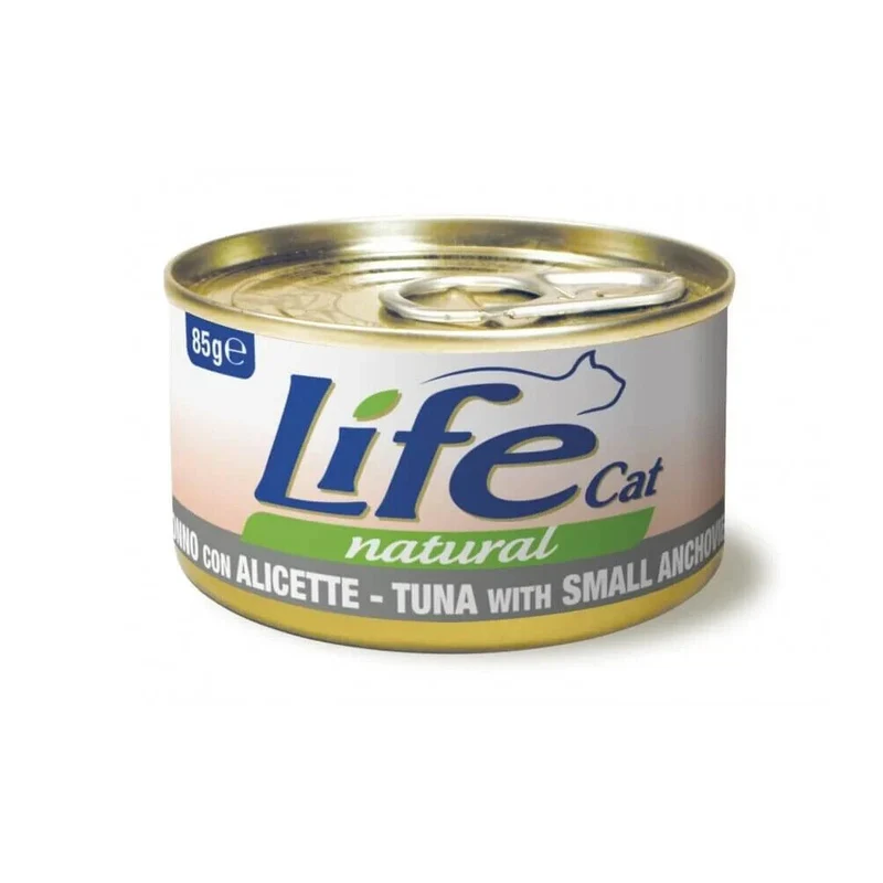 Life Cat Natural Tonno con Alicette 85g - Cibo Umido per Gatti