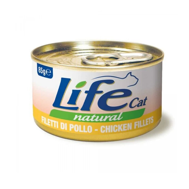 Life Cat Natural Pollo 85g - Cibo Umido per Gatti Scatolette per Gatti