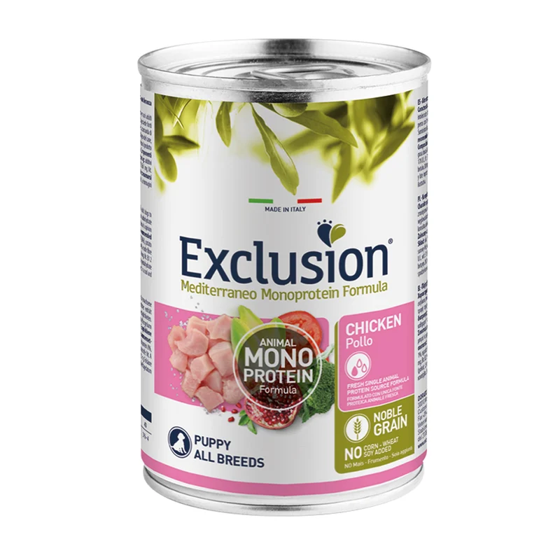 Exclusion Puppy Chicken All Breeds Alimento Umido per Cani Cuccioli 400g