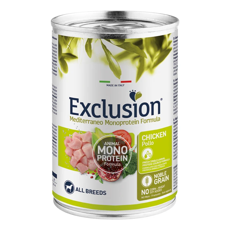 Exclusion Adult Chicken All Breeds Alimento Umido per Cani Adulti 400g