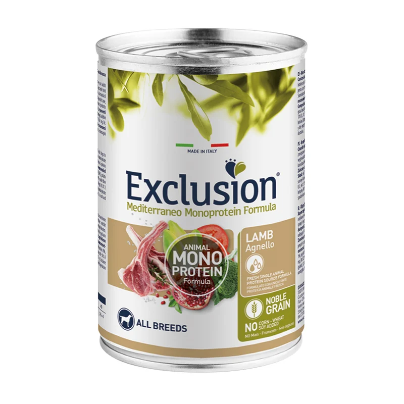 Exclusion Adult Agnello All Breeds Alimento Umido per Cani Adulti 400g