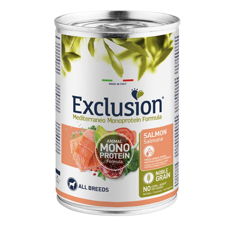 Exclusion Adult Salmone All Breeds Alimento Umido per Cani Adulti 400g