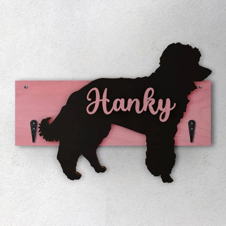 Barbone Nano - Porta guinzaglio e/o chiavi personalizzato con il nome del tuo cane
