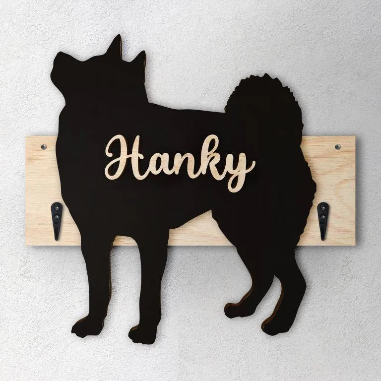Shiba Inu - Porta guinzaglio e/o chiavi personalizzato con il nome del tuo cane