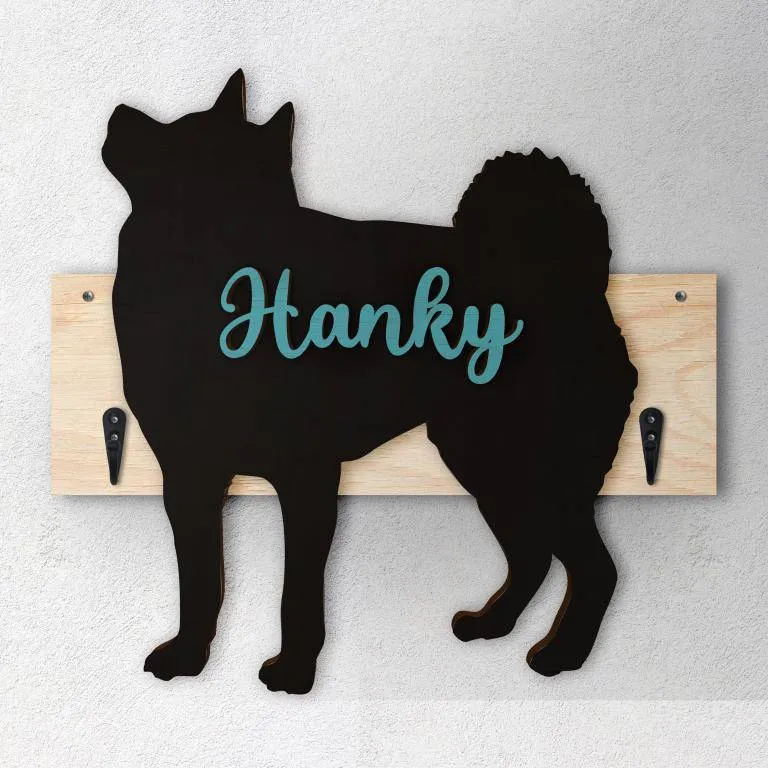 Shiba Inu - Porta guinzaglio e/o chiavi personalizzato con il nome del tuo cane
