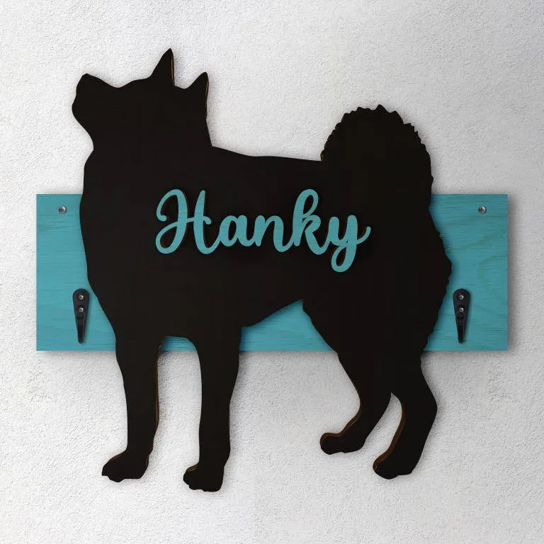 Shiba Inu - Porta guinzaglio e/o chiavi personalizzato con il nome del tuo cane