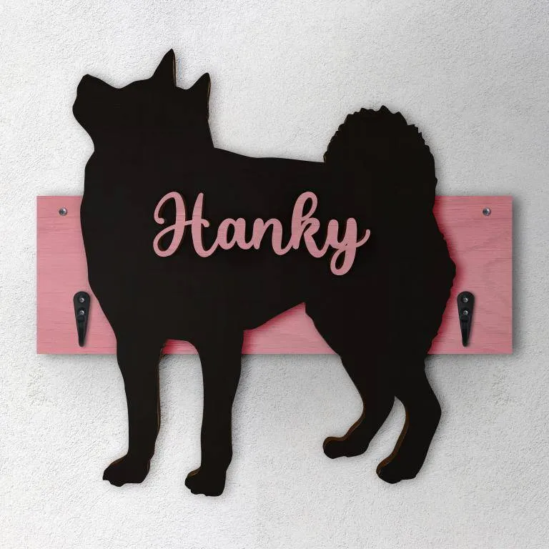 Shiba Inu - Porta guinzaglio e/o chiavi personalizzato con il nome del tuo cane