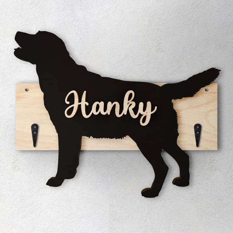 Labrador - Porta guinzaglio e/o chiavi personalizzato con il nome del tuo cane