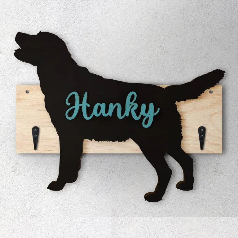 Labrador - Porta guinzaglio e/o chiavi personalizzato con il nome del tuo cane