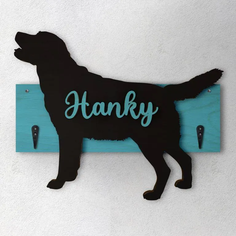Labrador - Porta guinzaglio e/o chiavi personalizzato con il nome del tuo cane
