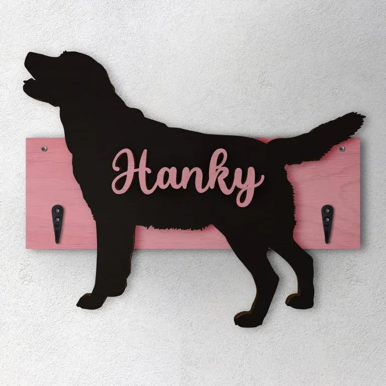 Labrador - Porta guinzaglio e/o chiavi personalizzato con il nome del tuo cane
