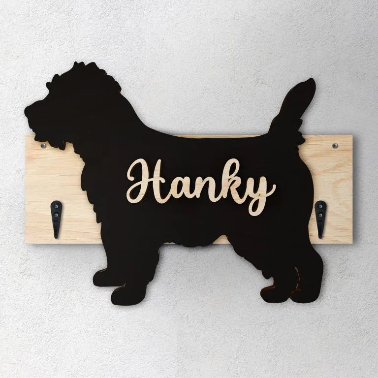 Cairn Terrier - Porta guinzaglio e/o chiavi personalizzato con il nome del tuo cane