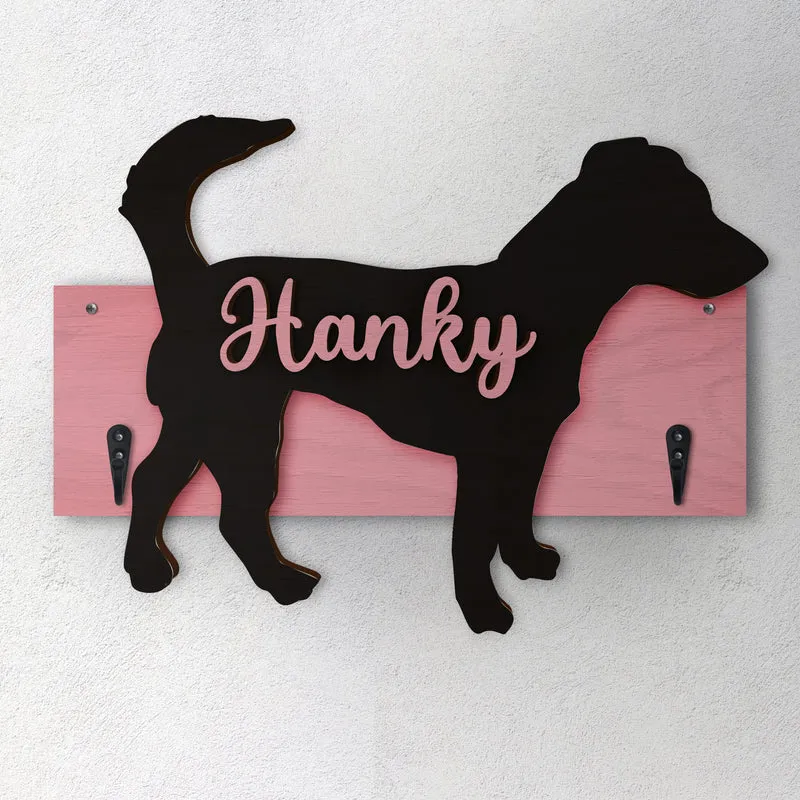 Jack Russel - Porta guinzaglio e/o chiavi personalizzato con il nome del tuo cane