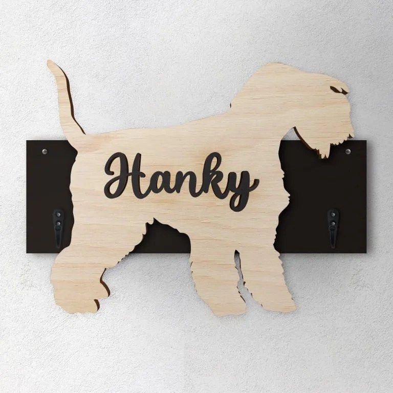 Lakeland Terrier - Porta guinzaglio e/o chiavi personalizzato con il nome del tuo cane