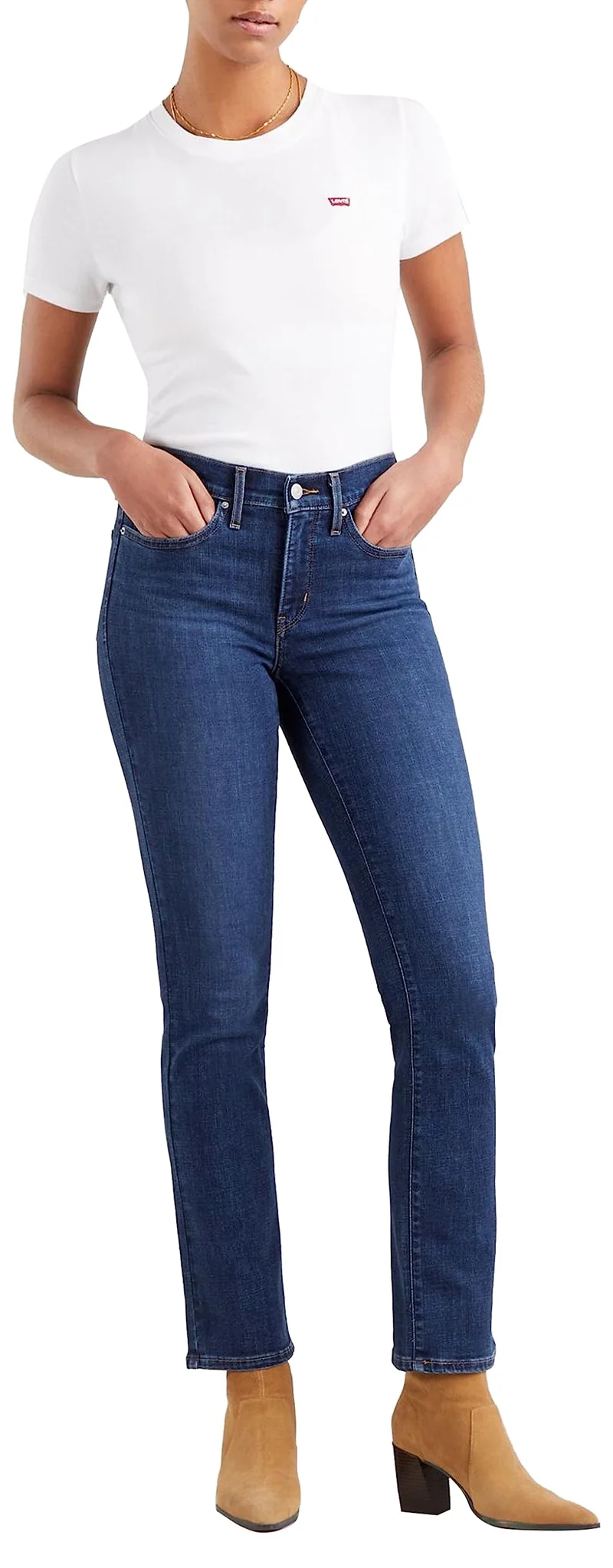 Levi's 314 Shaping Straight, Jeans Donna, Lapis Dark Horse, 27W / 30L
