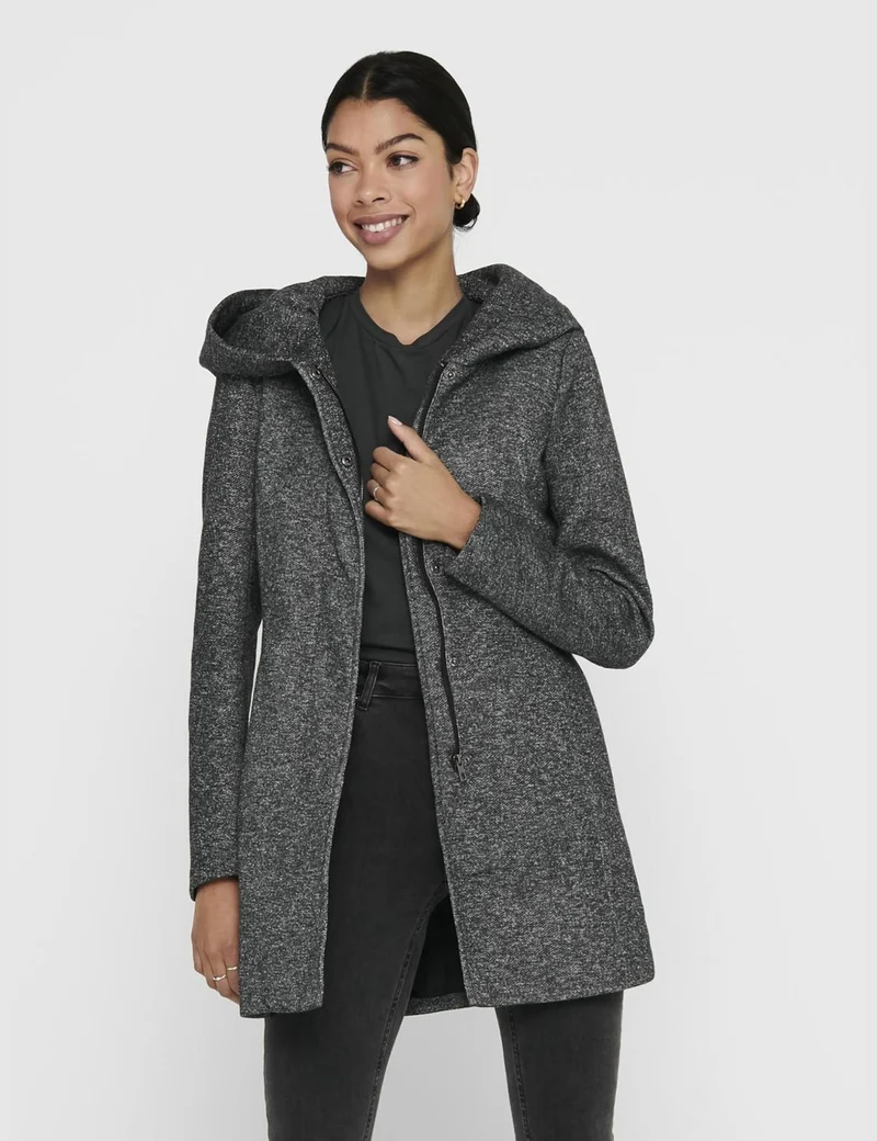 ONLY Coat ONLSEDONA Coat Dark Grey Melange l Dark Grey Melange L