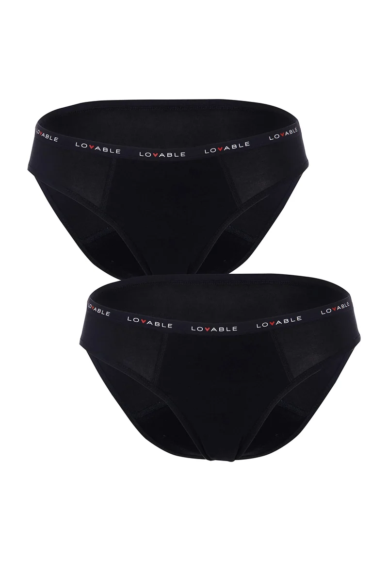 Lovable Slip da Ciclo Mestruale Flusso Abbondante Period Panties Bi-pack Donna x2