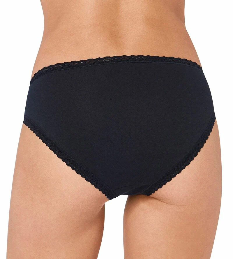 sloggi Donna 24/7 Cotton Lace Tai C3P, Nero, 42