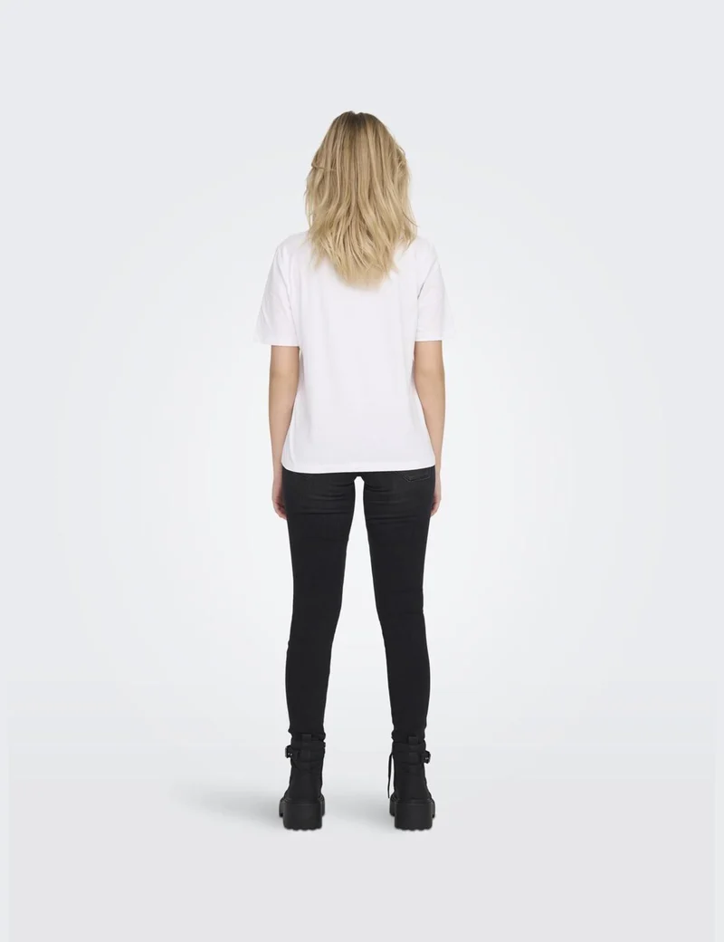 ONLY Onlonly S/S Tee Jrs Noos, Top Donna, Bianco, S