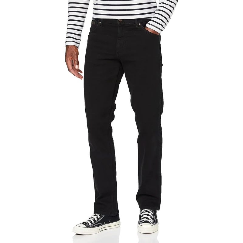 Wrangler Texas, Jeans Uomo, Black Overdye, 40W / 30L