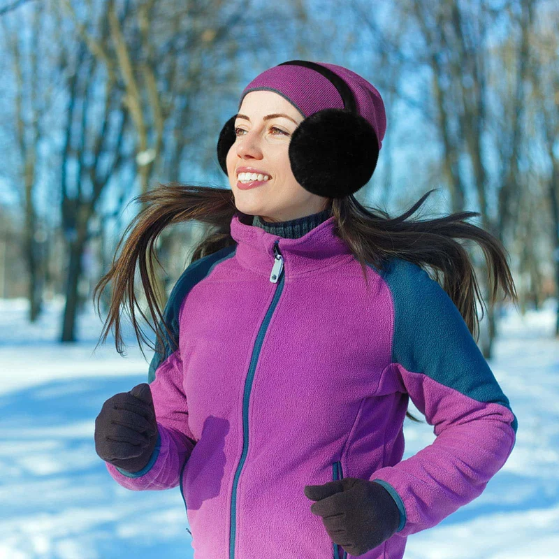 Bcenoilua Paraorecchie Invernali da Donna Pieghevoli Paraorecchie Peluche Termiche Protezione Moda Accessori Esterno di Inverno