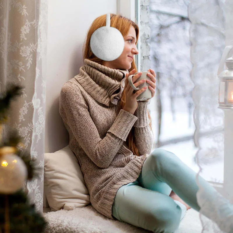 Bcenoilua Paraorecchie Invernali da Donna Pieghevoli Paraorecchie Peluche Termiche Protezione Moda Accessori Esterno di Inverno