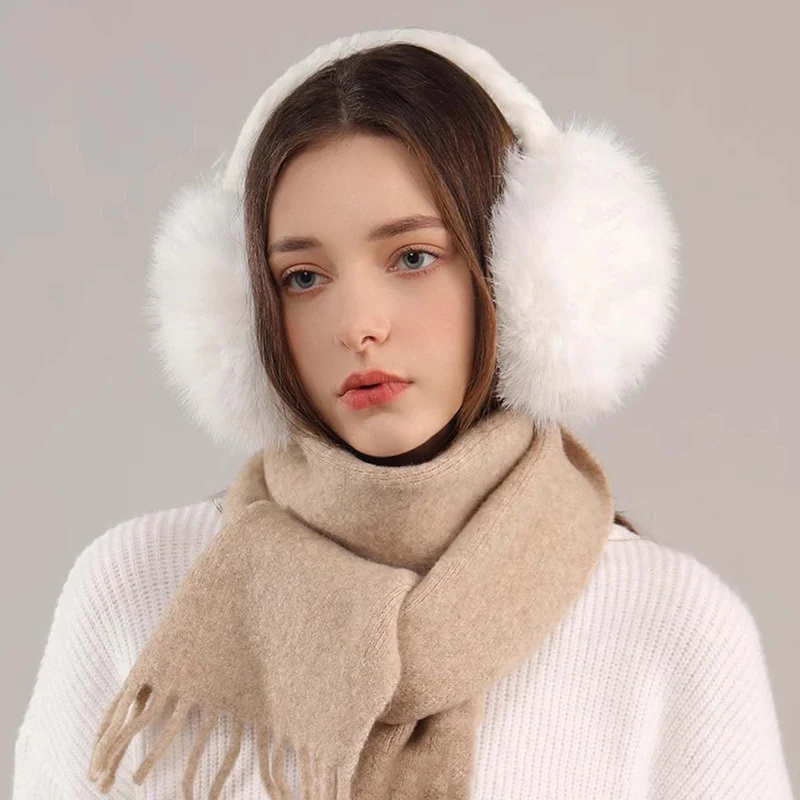 Bcenoilua Paraorecchie Invernali da Donna Pieghevoli Paraorecchie Peluche Termiche Protezione Moda Accessori Esterno di Inverno