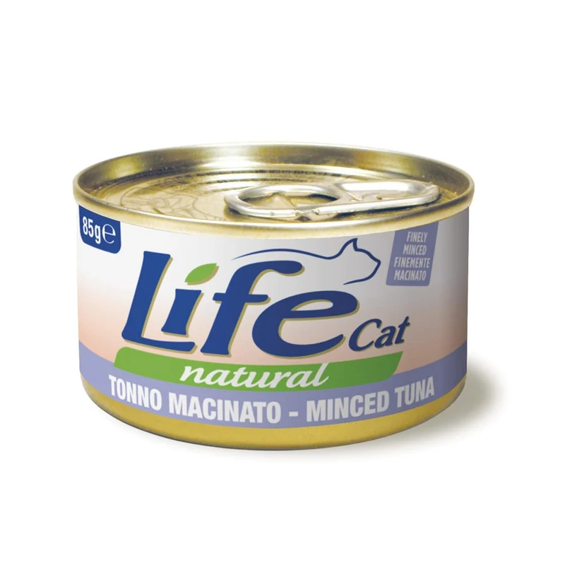 Life Cat Tonno Macinato 85g - Cibo Umido per Gatti Scatoletta Umido per Gatti