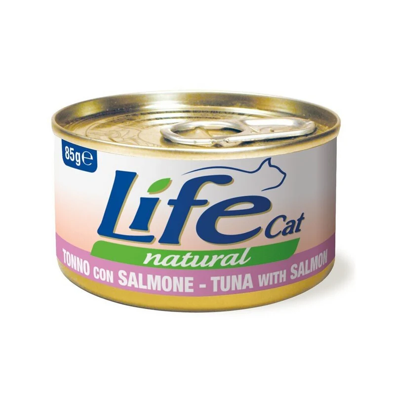 Life Cat Natural Tonno con Salmone 85g - Cibo Umido per Gatti