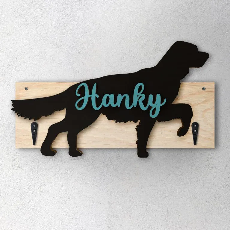 Setter Irlandese - Porta guinzaglio e/o chiavi personalizzato con il nome del tuo cane