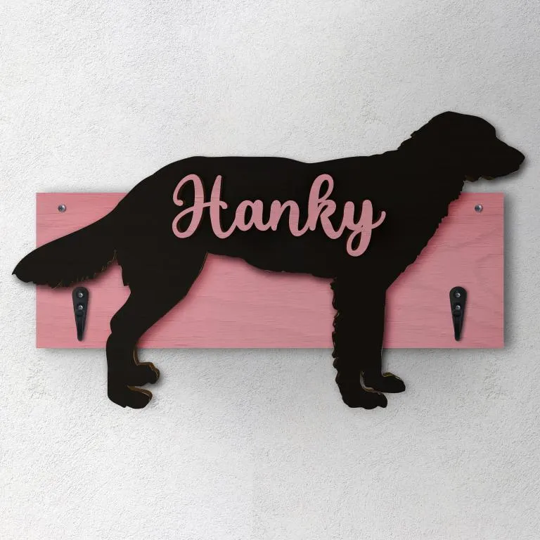 Weimaraner a Pelo Lungo - Porta guinzaglio e/o chiavi personalizzato con il nome del tuo cane