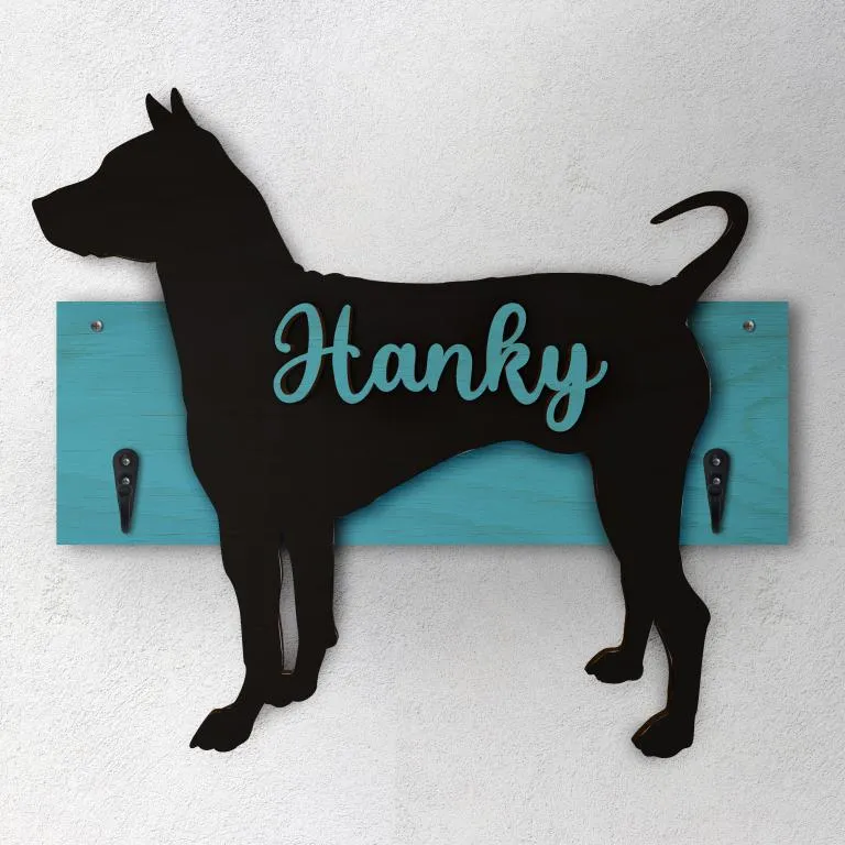 Xoloitzcuintle - Porta guinzaglio e/o chiavi personalizzato con il nome del tuo cane