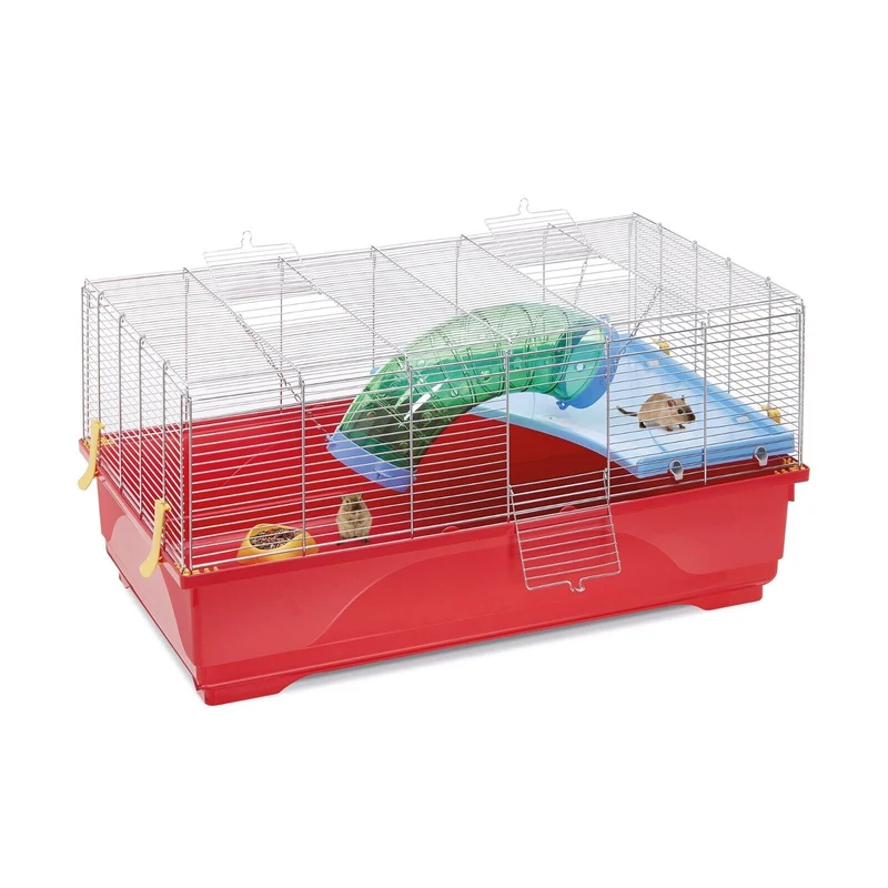 Imac Rat 80 Gabbia per Topi e Ratti con Ripiano Ciotola Tunnel-Gioco 80 cm