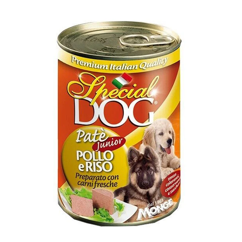 Monge Special Dog All Breeds Puppy Paté con Pollo e Riso Alimento per Cani 400g