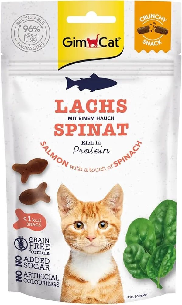 GimCat Crunchy Snack Salmone & Spinaci 50g