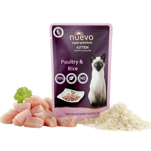 Nuevo Kitten Pollo e Riso Bustine Umido Gatto