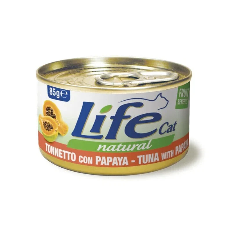 Life Cat Natural Tonnetto con Papaya 85g - Cibo Umido per Gatti
