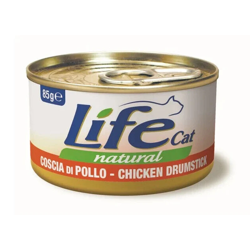 Life Cat Natural Coscia di Pollo 85g - Cibo Umido per Gatti