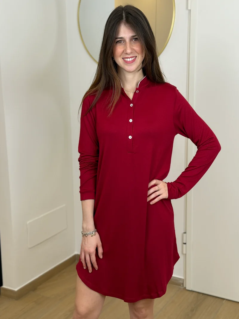 Camicia da Notte Donna Piping