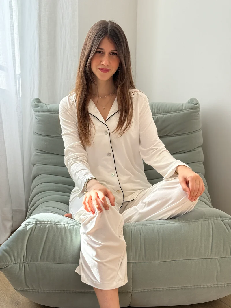 Pigiama Donna Aperto Piping