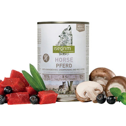 Isegrim Wild Cavallo Bacche di Aronia e Funghi Umido Cane MONOPROTEICO