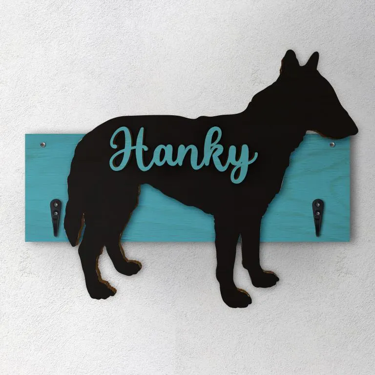 Belgian Shepherd Laekenois - Porta guinzaglio e/o chiavi personalizzato con il nome del tuo cane