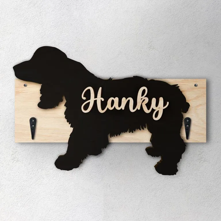 Spaniel Russo - Porta guinzaglio e/o chiavi personalizzato con il nome del tuo cane