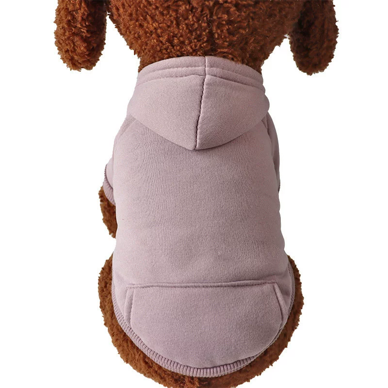 Pet Hooded Sweater Hand Fleece Autumn and Winter Clothes Dog Hooded Sweater Warm Pet Two-Legged Clothes