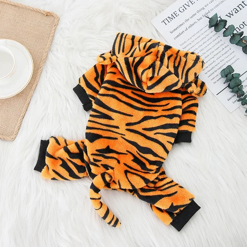Winter Warm Fleece Dog Clothes Funny Pet Clothes for Small Medium Dogs Chihuahua Teddy Puppy Cat Dinosaur Outfit Pet Dog Hoodies
