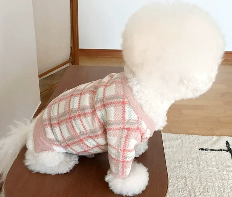 Pet Schnauzer Knitted Sweater Autumn and Winter Clothing Teddy Cat Cat Bichon Small Size Dogs VIP Pomeranian Dog Clothes